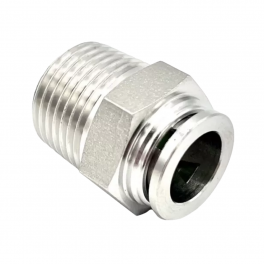 SPC12-02S1P Штуцер прямой нерж PT1/4 12мм